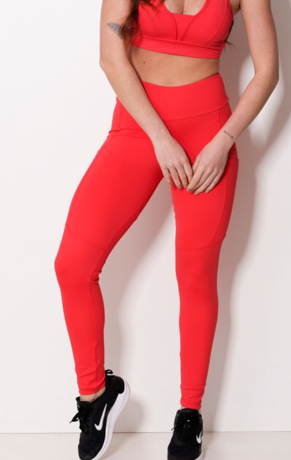 Calça Legging Fitness Red Slim