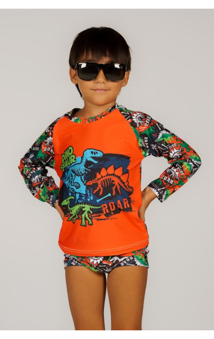 Conjunto Uv50+ Original Infantil Praia Roblox