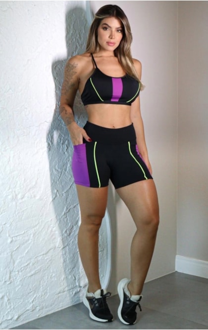 CONJUNTO, TOP E LEGGING JULIETE, FITNESS