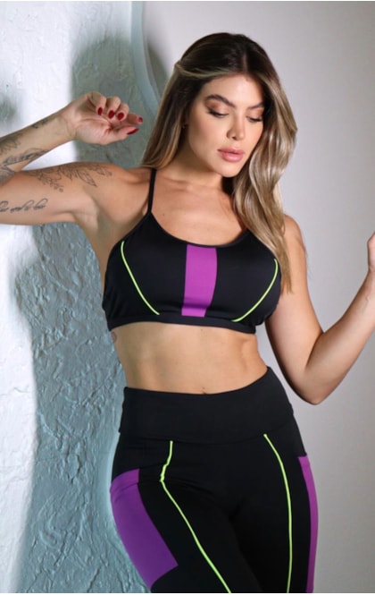 CONJUNTO, TOP E LEGGING JULIETE, FITNESS